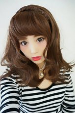 画像10: 《税抜き6900円お買い上げのお客様プレゼント》サイド付き☆ガーリーラウンドカールバング【全4色】 (10)
