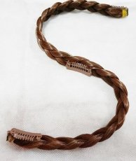 画像2:  《税抜き3900円以上お買い上げのお客様プレゼント》ぱっちんクリップ付き☆三つ編みカチューシャ【全14色】  (2)