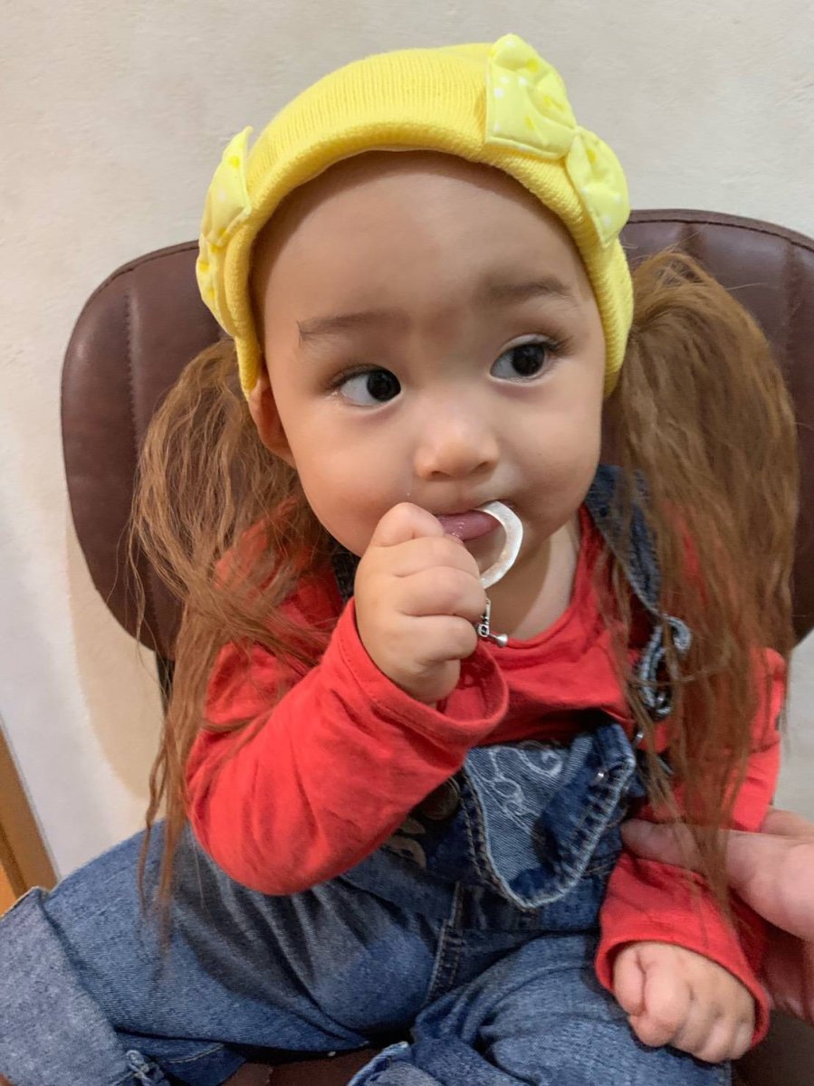 画像9: BABY☆ウィッグ付きニット帽子【前髪取り外し可能】】（キッズウィッグ/ベビーウィッグ/ウィッグ付き帽子/キャップ/ニット帽/耐熱/りぼん/前髪付き） (9)