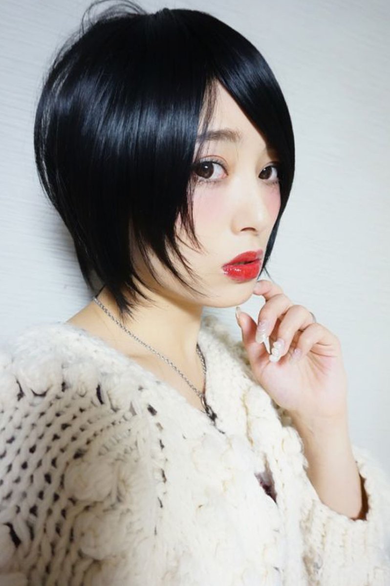 画像11: 《Sサイズ展開有》大人可愛い✩美フォルムレイヤーショートボブ【ブラック】　 (11)