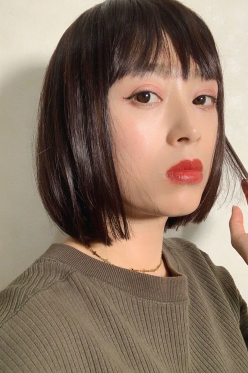 画像12: 《Sサイズ展開有》ぱっつん前髪☆シンプルベーシックボブ【ダークチェリー】 (12)