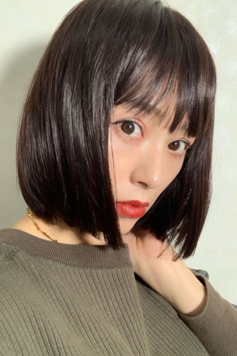 画像14: 《Sサイズ展開有》ぱっつん前髪☆シンプルベーシックボブ【ダークチェリー】 (14)