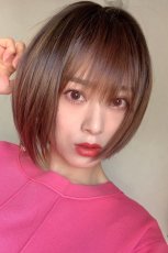 画像8: パーフェクト万能シルエットショートボブ【根元黒染め×マロンブラウン】 (8)