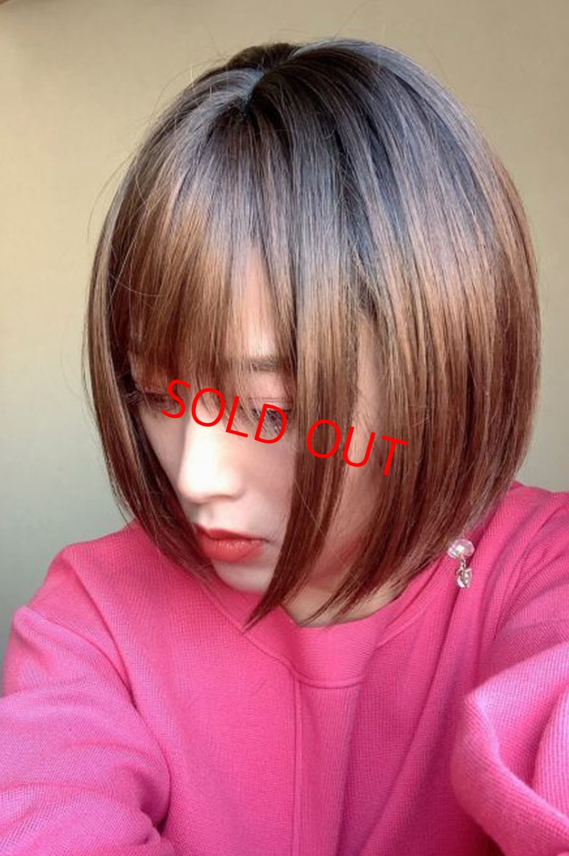 画像6: パーフェクト万能シルエットショートボブ【根元黒染め×マロンブラウン】 (6)
