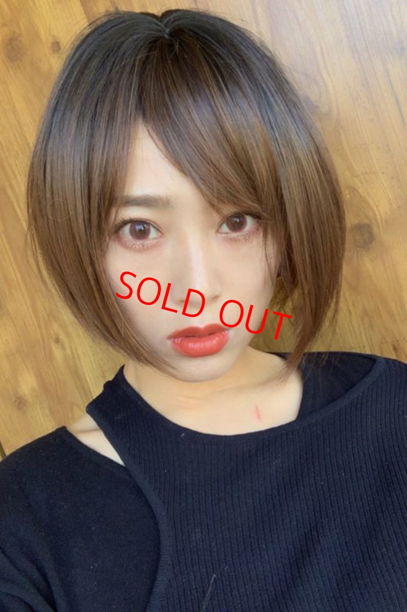 画像3: パーフェクト万能シルエットショートボブ【根元黒染め×マロンブラウン】 (3)