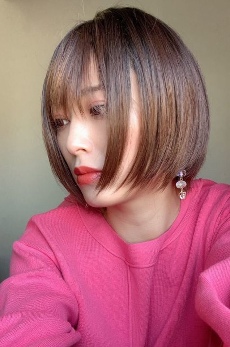 画像15: パーフェクト万能シルエットショートボブ【根元黒染め×マロンブラウン】 (15)