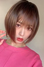 画像9: パーフェクト万能シルエットショートボブ【根元黒染め×マロンブラウン】 (9)