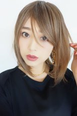 画像17: 《Sサイズ展開有》エアレイヤーミディ【根元黒mix×シフォンベージュ】 (17)
