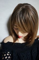 画像8: 《Sサイズ展開有》エアレイヤーミディ【根元黒mix×シフォンベージュ】 (8)