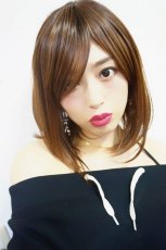 画像15: 《Sサイズ展開有》エアレイヤーミディ【根元黒mix×マロンブラウン】 (15)