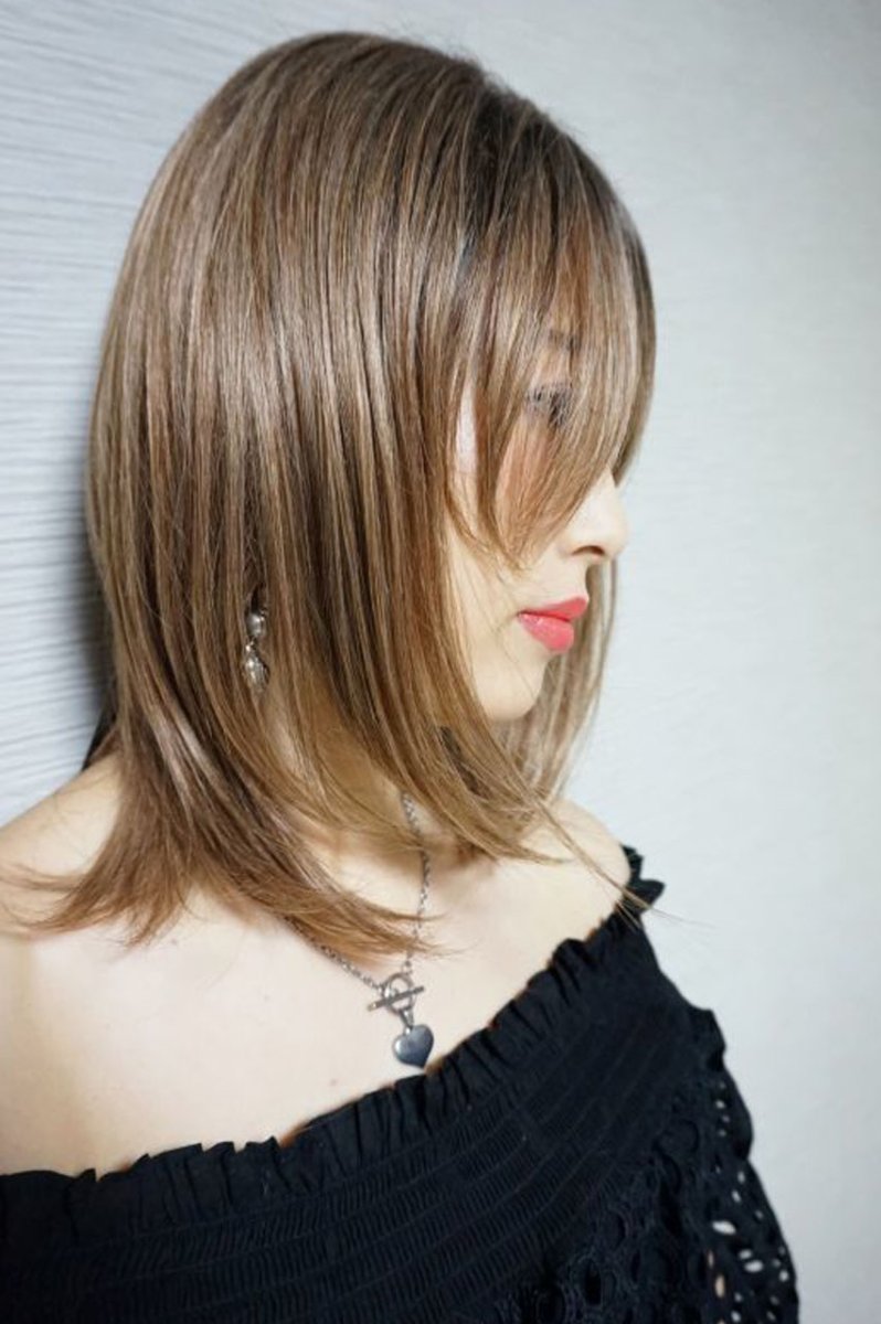 画像5: 《Sサイズ展開有》エアレイヤーミディ【根元黒mix×シフォンベージュ】 (5)