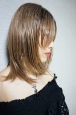 画像5: 《Sサイズ展開有》エアレイヤーミディ【根元黒mix×シフォンベージュ】 (5)