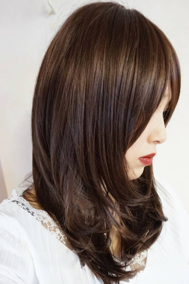 画像23: 幅広つむじ☆斜め分けフェミニンマッシュレイヤーミディ【ロイヤルブラウン】　 (23)