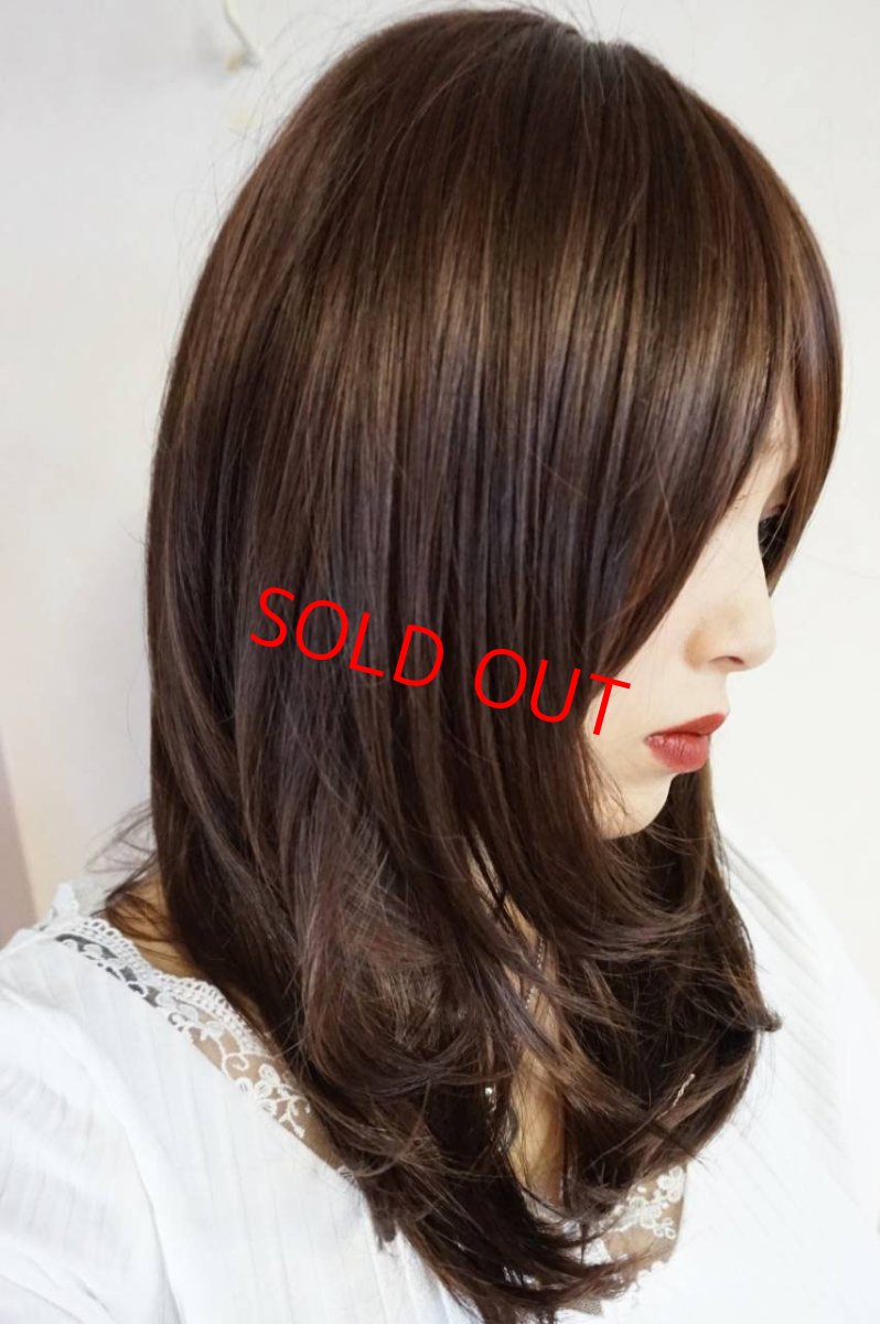 画像23: 幅広つむじ☆斜め分けフェミニンマッシュレイヤーミディ【ロイヤルブラウン】　 (23)