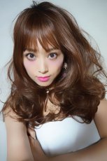 画像12: ふかし加工☆オルチャン風シースルーバングフェミニンカールロング【根元黒染め×マロンブラウン】 (12)