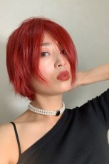 画像8: 【SALE】ふかし加工✩新NANA風前下がりカジュアルショート【ポピーレッド】 (8)