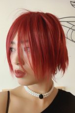 画像13: 【SALE】ふかし加工✩新NANA風前下がりカジュアルショート【ポピーレッド】 (13)