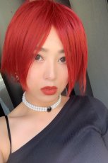 画像16: 【SALE】ふかし加工✩新NANA風前下がりカジュアルショート【ポピーレッド】 (16)