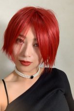 画像9: 【SALE】ふかし加工✩新NANA風前下がりカジュアルショート【ポピーレッド】 (9)