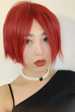画像17: 【SALE】ふかし加工✩新NANA風前下がりカジュアルショート【ポピーレッド】 (17)