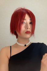 画像11: 【SALE】ふかし加工✩新NANA風前下がりカジュアルショート【ポピーレッド】 (11)