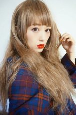 画像4: 【SALE】姫カット☆ふわふわCandyウェーブロング【シフォンベージュ】 (4)