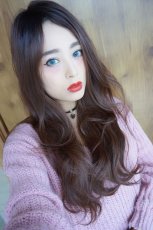 画像9: 専用ページ：ふかし加工☆ヌーディカジュアルウェーブロング【根元黒染め×マロンブラウン】 (9)