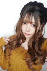 画像20: front lace wig☆シースルーエアリーバングウォームウェーブロング【根元黒染め×ショコラベージュ】 (20)
