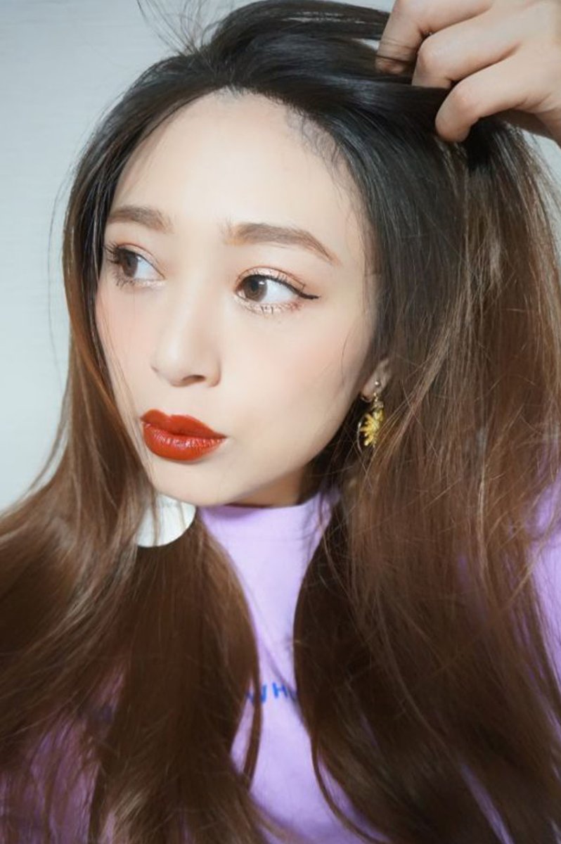 画像20: front lace wig☆センターパート☆ワンレンストレートロング【根元黒染め×ベーシックブラウン】 (20)