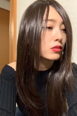 画像11: 人毛mix☆リアルスキン☆総レースストレートロング【チョコブラック】 (11)