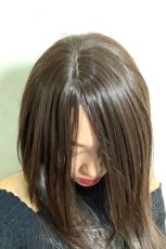 画像9: 人毛mix☆リアルスキン☆総レースストレートロング【チョコブラック】 (9)