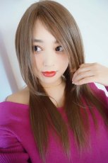 画像15: 【試着】人毛mix☆リアルスキン☆総レースストレートロング【全2色】 (15)