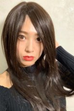 画像4: 人毛mix☆リアルスキン☆総レースストレートロング【チョコブラック】 (4)