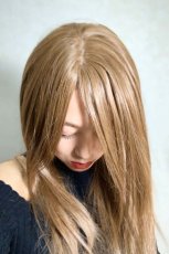 画像14: 【試着】人毛mix☆リアルスキン☆総レースストレートロング【全2色】 (14)