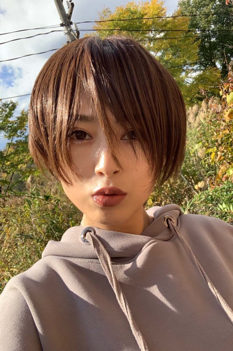 画像10: 人毛mix☆リアルスキン☆総レース大人ショート【マロンブラウン】 (10)