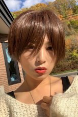 画像5: 【試着】人毛mix☆リアルスキン☆総レース大人ショート【ピュアショコラ】 (5)