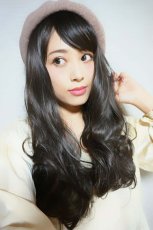 画像11: I型つむじ☆斜め分けランダムゆる巻きウェーブロング【ダークブラウン】　 (11)