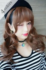 画像1: 《税抜き6900円お買い上げのお客様プレゼント》サイド付き☆ガーリーラウンドカールバング【全4色】 (1)