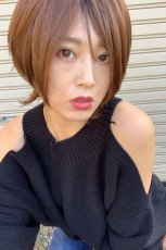 画像13: 【SALE】ふかし加工☆くびれレイヤーショートボブ【根元黒染め×マロンブラウン】　 (13)