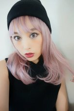 画像23: 【SALE】シースルーバング☆小顔レイヤーミディ【根元黒mix×シュガーピンク】　 (23)