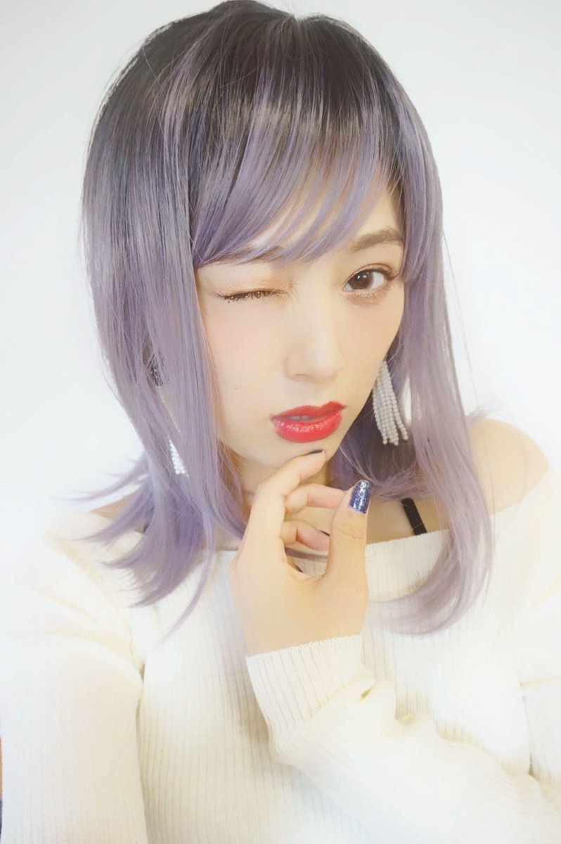 画像13: 【SALE】つむじレース手植え製法☆愛されレイヤーワンカールボブ【根元黒染め×アッシュパープル】 (13)