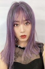 画像17: 【SALE】切りっぱなしストレートセミロング【根元黒mixアッシュグレープパープルブラウンmix】 (17)