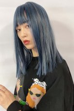 画像5: 【SALE】切りっぱなしストレートセミロング【ブードゥーブル―アッシュグレーmix】 (5)