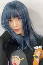 画像2: 【SALE】切りっぱなしストレートセミロング【ブードゥーブル―アッシュグレーmix】 (2)