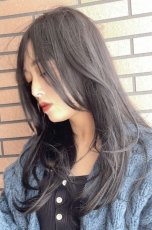 画像6: 《Sサイズ展開有》☆極薄ふかし加工✩シースルーバング☆小顔レイヤーエアリーロング【ブラック】 (6)