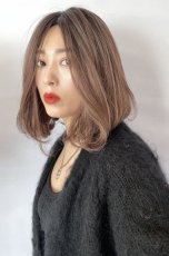 画像2: 【SALE】《Sサイズ展開有》とろみワンカールロブ【根元黒染め×マロンブラウン】 (2)