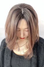 画像5: 【SALE】《Sサイズ展開有》とろみワンカールロブ【根元黒染め×マロンブラウン】 (5)