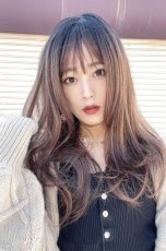 画像11: 《Sサイズ展開あり》極薄ふかし加工✩シースルーバング☆小顔レイヤーエアリーロング【根元黒染め×マロンブラウン】 (11)
