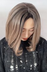 画像13: 【SALE】《Sサイズ展開有》とろみワンカールロブ【根元黒染め×シフォンベージュ】 (13)