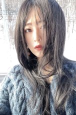 画像5: 《Sサイズ展開有》☆極薄ふかし加工✩シースルーバング☆小顔レイヤーエアリーロング【ブラック】 (5)